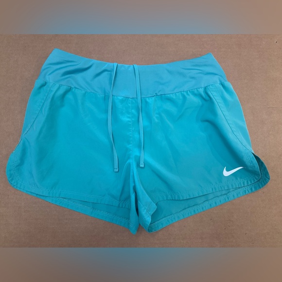 Nike Pants - Nike Teal Athletic Women's Shorts with White Swoosh